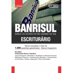 BANRISUL -  Banco do Estado do Rio Grande do Sul: Escriturário - E-BOOK - Liberação Imediata
