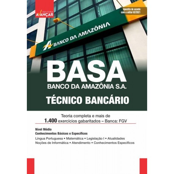 BASA - Banco da Amazônia - Técnico Bancário: E-book