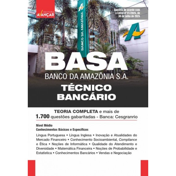 BASA 2024 - Banco da Amazônia S.A - Técnico Bancário: IMPRESSA