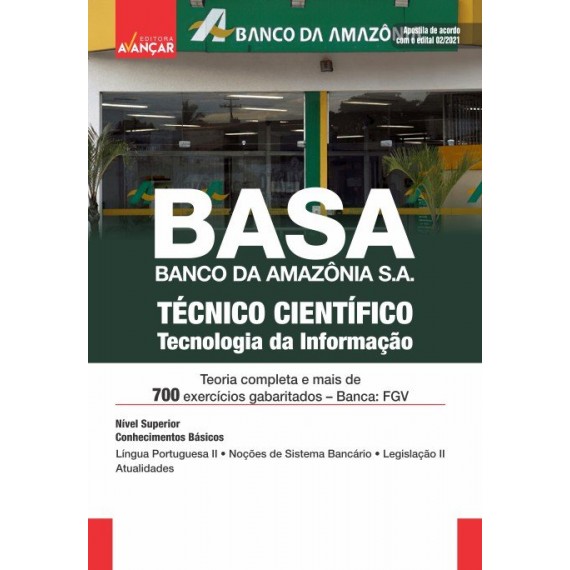 BASA - Banco da Amazônia - Técnico Científico - Conhecimentos Básicos: Impresso