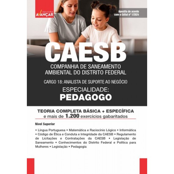 CAESB 2024 -  Pedagogo: E-BOOK - Liberação Imediata