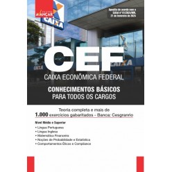 CEF 2024 - Caixa Econômica Federal - Conhecimentos básicos para todos os cargos: IMPRESSA + E-BOOK - FRETE GRÁTIS