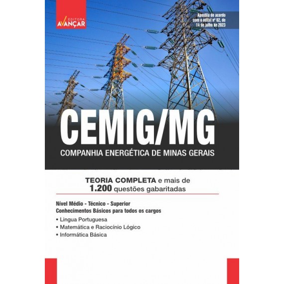 CEMIG MG - Companhia Energética do Estado de Minas Gerais - Conhecimentos básicos para todos os cargos: IMPRESSA + E-BOOK