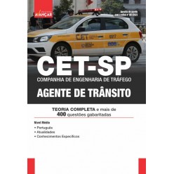 CET SP - Companhia de Engenharia de Tráfego de São Paulo - AGENTE DE TRÂNSITO: E-BOOK - Liberação Imediata