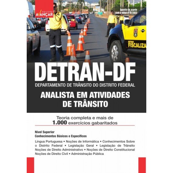 DETRAN DF - Departamento de Trânsito do Distrito Federal - Analista em Atividades de Trânsito - E-BOOK - Liberação Imediata