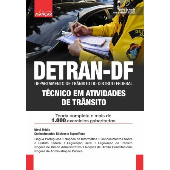 DETRAN DF - Departamento de Trânsito do Distrito Federal - Técnico em Atividades de Trânsito - IMPRESSA - FRETE GRÁTIS - E-book de bônus com Liberação Imediata
