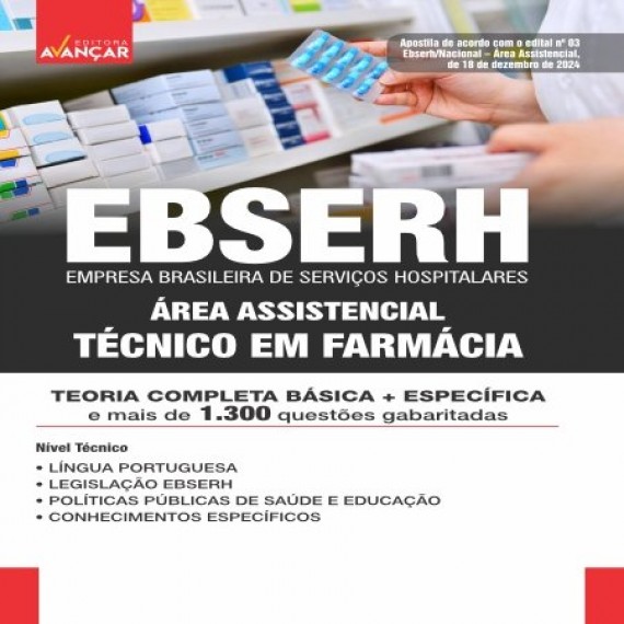 EBSERH 2025 - Área Assistencial: Técnico em Farmácia