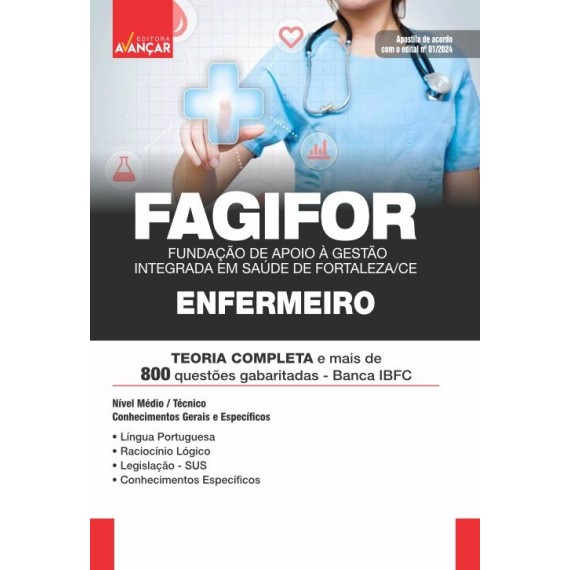 FAGIFOR - Fundação de Apoio à Gestão Integrada em Saúde de Fortaleza - CE: Enfermeiro: IMPRESSO + E-BOOK - FRETE GRÁTIS