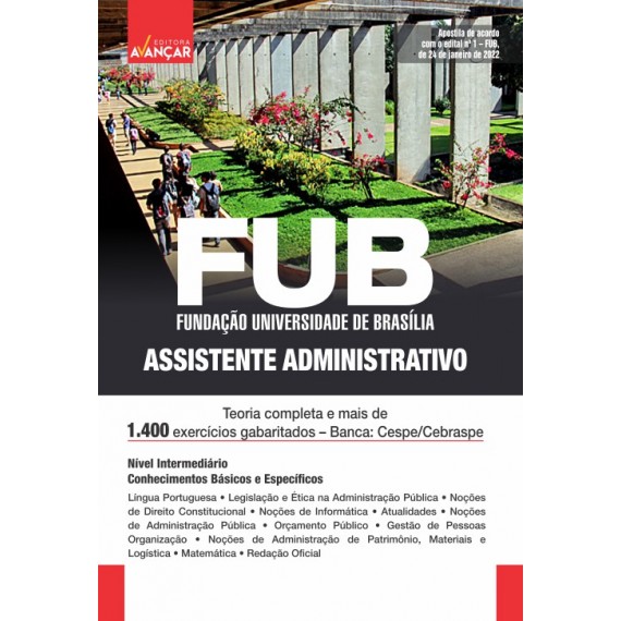 FUB - Fundação Universidade de Brasília - Assistente Administrativo: Impresso - Frete Grátis