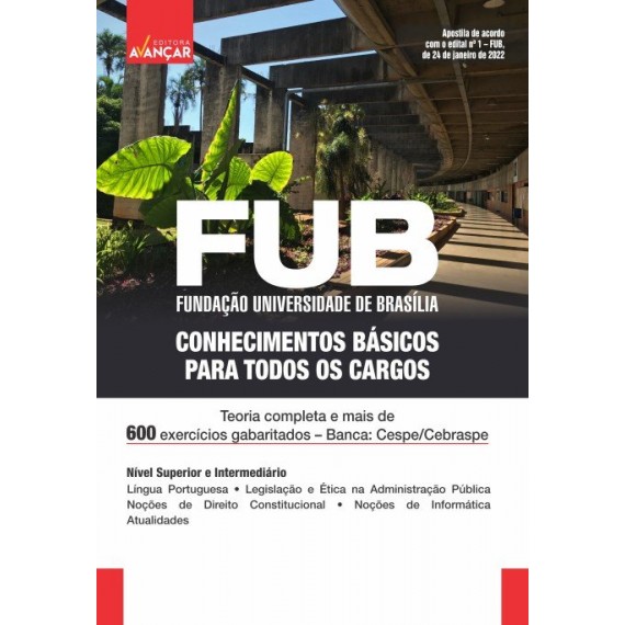 FUB - Fundação Universidade de Brasília - Conhecimentos básicos para todos os cargos: E-book