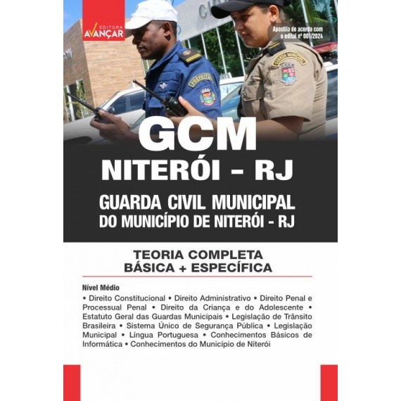 GCM NITERÓI RJ - GUARDA CIVIL MUNICIPAL - Teoria básica + Específica: E-BOOK - Liberação Imediata