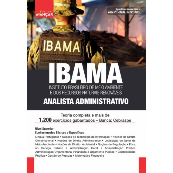 IBAMA - Edital 2021/2022 - Analista Administrativo - Completa e Atualizada: Impresso