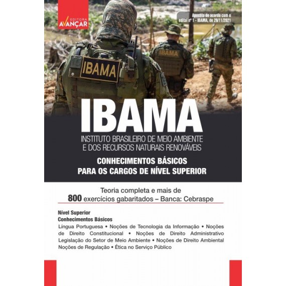 IBAMA - Edital 2021/2022 - Conhecimentos Básicos para os Cargos de Nível Superior: E-book
