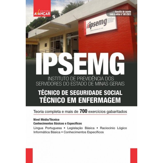 IPSEMG - Técnico de Seguridade Social – Técnico em Enfermagem: IMPRESSO - Frete grátis + E-book de bônus com Liberação Imediata