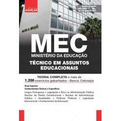 MEC 2023 - MINISTÉRIO DA EDUCAÇÃO - TÉCNICO EM ASSUNTOS EDUCACIONAIS: E-BOOK - Liberação Imediata