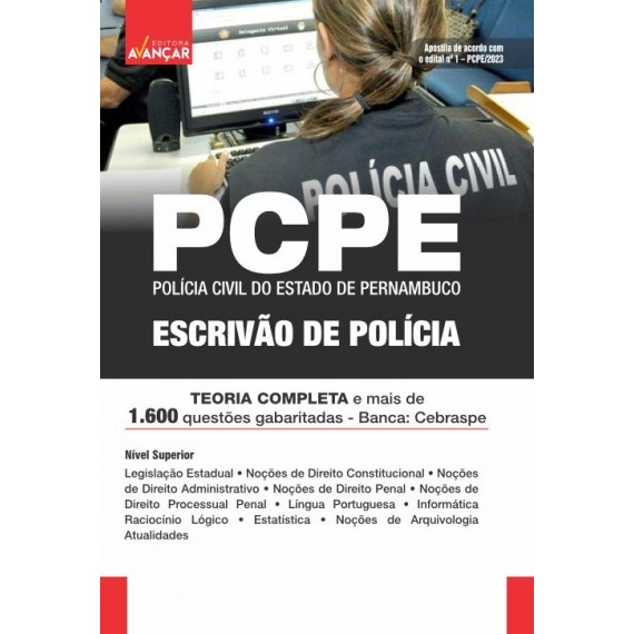 PCPE - POLÍCIA CIVIL DO ESTADO DO ESTADO DE PERNAMBUCO - ESCRIVÃO DE POLÍCIA CIVIL: IMPRESSO