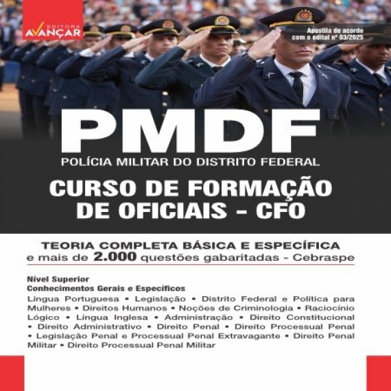 PMDF CFO 2025 - Polícia Militar do Distrito Federal - Curso de Formação de Oficiais