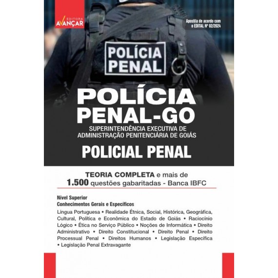 PPGO 2024 - Polícia Penal do Estado de Goiás - Policial Penal: IMPRESSA - Frete Grátis