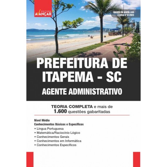 PREFEITURA DE ITAPEMA SC - Agente Administrativo: E-BOOK - Liberação Imediata
