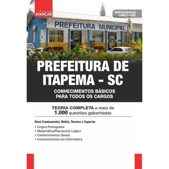 PREFEITURA DE ITAPEMA SC - Conhecimentos básicos para todos os cargos: IMPRESSO + E-BOOK - Liberação Imediata