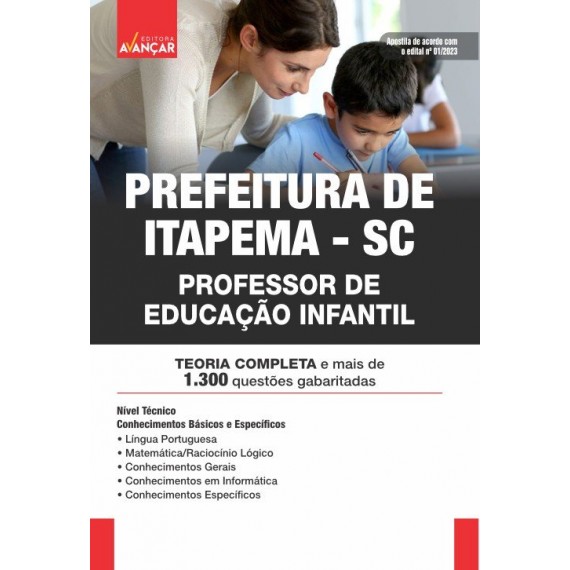 PREFEITURA DE ITAPEMA SC - Professor de Educação Infantil: IMPRESSO + E-BOOK - Liberação Imediata
