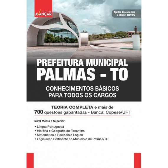 Prefeitura de Palmas TO - Conhecimentos básicos para todos os cargos: IMPRESSO