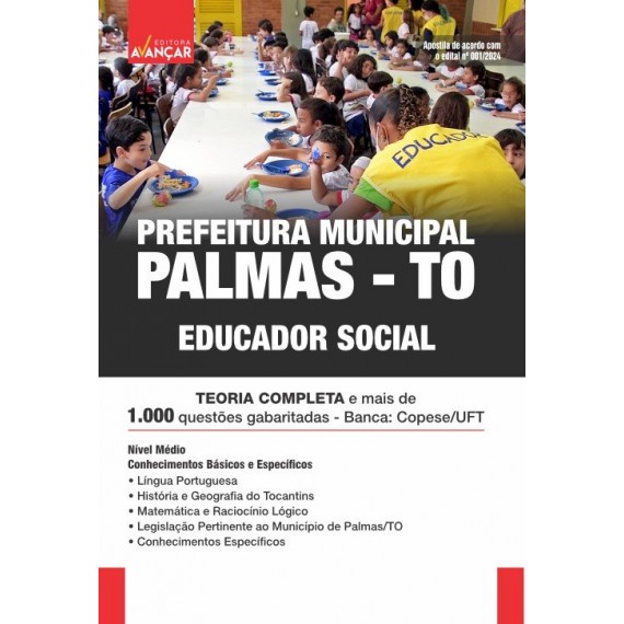 Prefeitura de Palmas TO - Educador Social: IMPRESSO - FRETE GRÁTIS