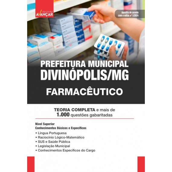 PREFEITURA DE DIVINÓPOLIS MG - FARMACÊUTICO: IMPRESSO - Frete Grátis