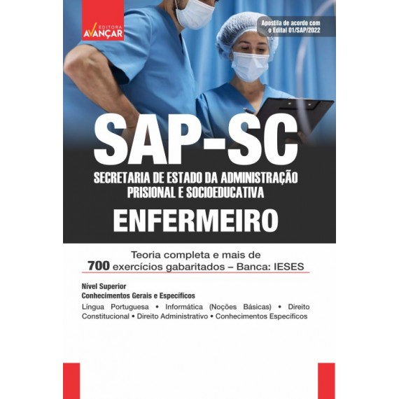 SAP SC - Enfermeiro: IMPRESSA - FRETE GRÁTIS - E-book de bônus com Liberação Imediata