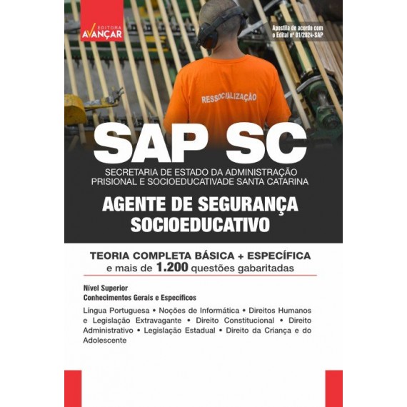 SAP SC 2024 - Agente de Segurança Socioeducativo: E-BOOK - Liberação Imediata