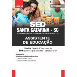 SED SANTA CATARINA SC 2024 - Assistente de Educação: E-BOOK - Liberação Imediata