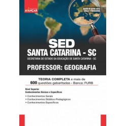 SED SANTA CATARINA SC 2024 - Professor: Geografia: E-BOOK - Liberação Imediata