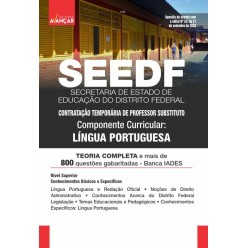 SEEDF - Professor Temporário 2023 - LÍNGUA PORTUGUESA: E-BOOK - Liberação Imediata