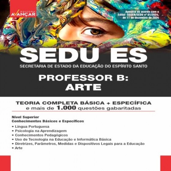 SEDU ES 2025 - PROFESSOR B - ARTE