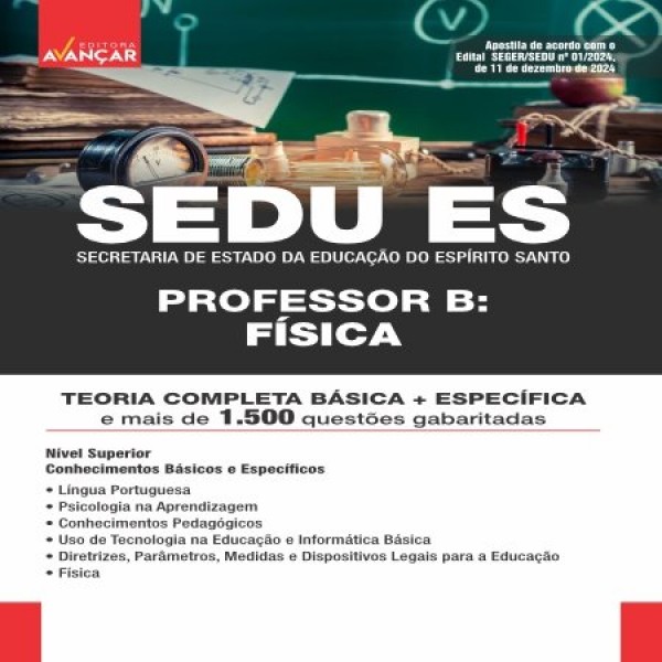 SEDU ES 2025 - PROFESSOR B - FÍSICA