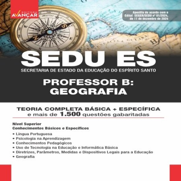 SEDU ES 2025 - PROFESSOR B - GEOGRAFIA