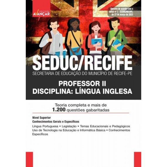 SEDUC / SME RECIFE - Secretaria de Educação do Município de Recife - PE: Professor II - LÍNGUA INGLESA: IMPRESSA - FRETE GRÁTIS + E-BOOK