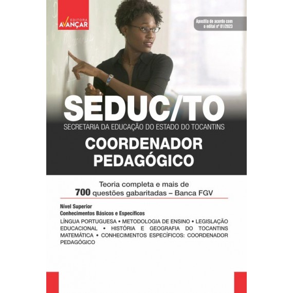 SEDUC TO - Secretaria da Educação do Estado do Tocantins TO - Coordenador Pedagógico: IMPRESSO - Frete Grátis + E-book de bônus com Liberação Imediata