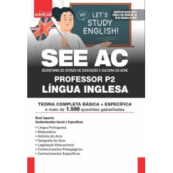 SEEAC - Professor P2 - Língua Inglesa: E-BOOK - Liberação Imediata