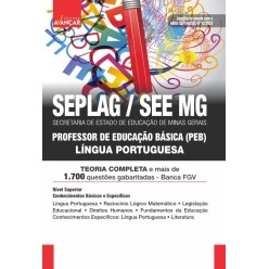SEE MG - Professor de Educação Básica - PEB - LÍNGUA PORTUGUESA: E-BOOK - Liberação Imediata