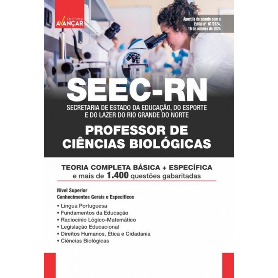 SEEC RN - PROFESSOR DE CIÊNCIAS BIOLÓGICAS: IMPRESSO