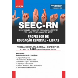 SEEC RN - PROFESSOR DE EDUCAÇÃO ESPECIAL - LIBRAS: E-BOOK - Liberação Imediata