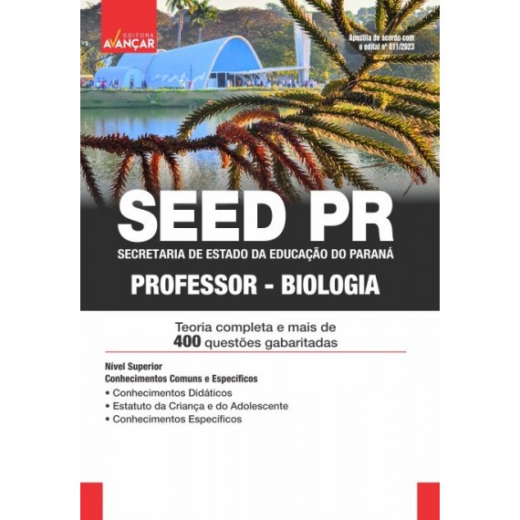 SEED PR - Secretaria de Estado de Educação do Estado do Paraná - Biologia: IMPRESSA - Frete grátis + E-book de bônus Liberação Imediata