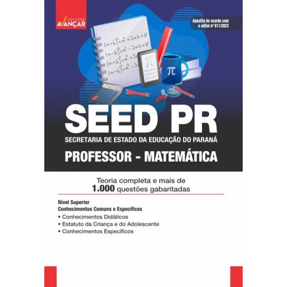 SEED PR - Secretaria de Estado de Educação do Estado do Paraná: Matemática - IMPRESSA -  Frete grátis + E-book de bônus com Liberação Imediata
