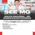 SEE MG 2025 - Analista Educacional (ANE): ADMINISTRATIVO/PEDAGÓGICO