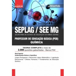 SEE MG - Professor de Educação Básica - PEB - QUÍMICA: IMPRESSA - FRETE GRÁTIS + E-BOOK - Liberação Imediata