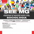 SEE MG 2025 - Professor de Educação Básica (PEB): SOCIOLOGIA