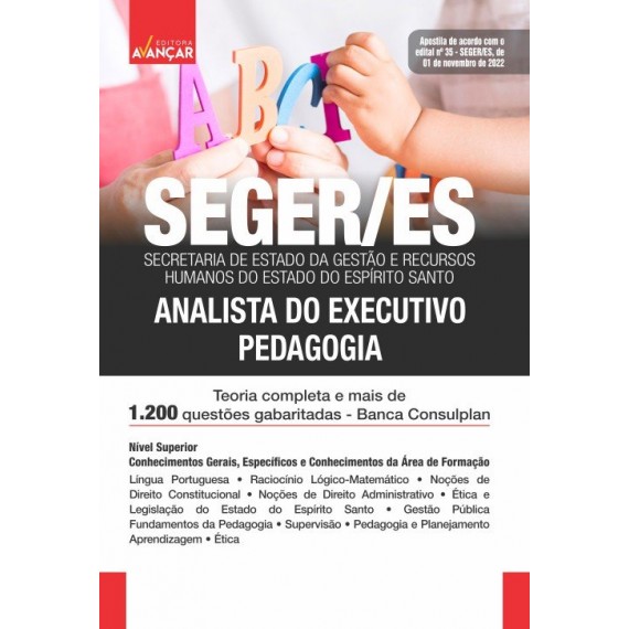 SEGER ES - Analista do Executivo: Pedagogia - IMPRESSA - FRETE GRÁTIS - E-book de bônus com liberação imediata