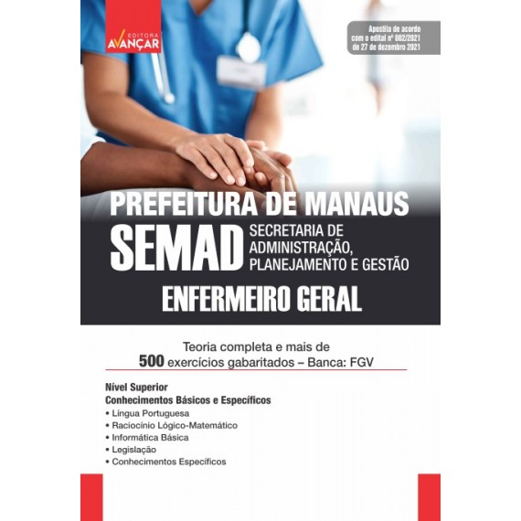 SEMAD AM - Prefeitura de Manaus - Enfermeiro Geral: E-book