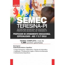 SEMEC - TERESINA PI - Professor de Atendimento Educacional Especializado - AEE 1º e 2º Ciclo: E-BOOK - Liberação Imediata